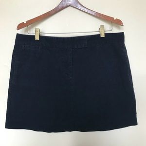 Navy J. Crew Corduroy Skirt